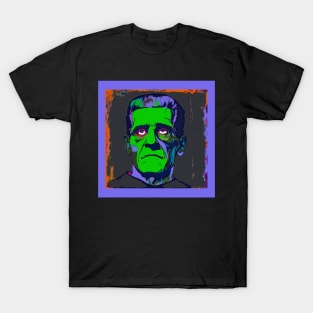 Frankenstein's Monster in Purple and Green T-Shirt